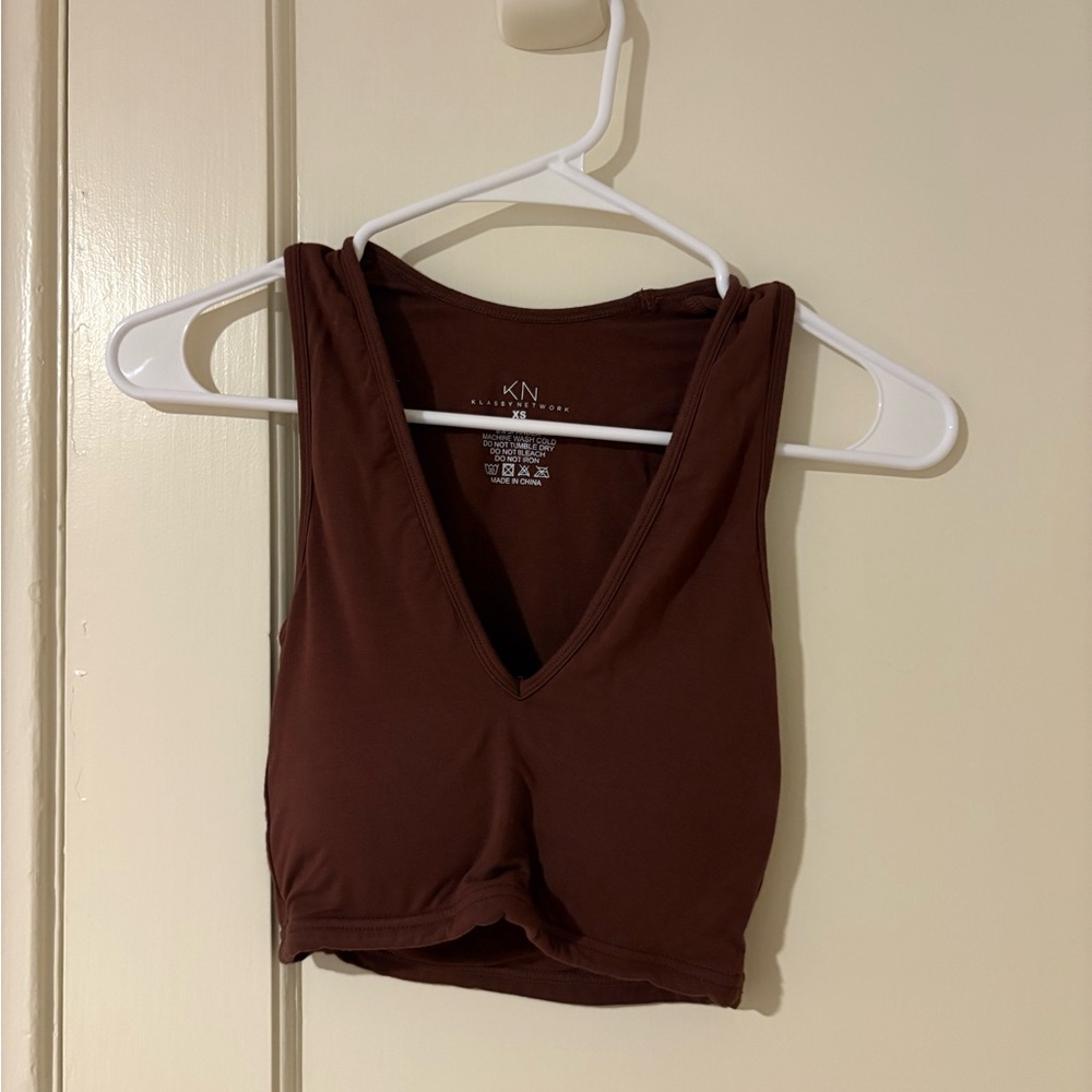 Klassy Network V neck bra top